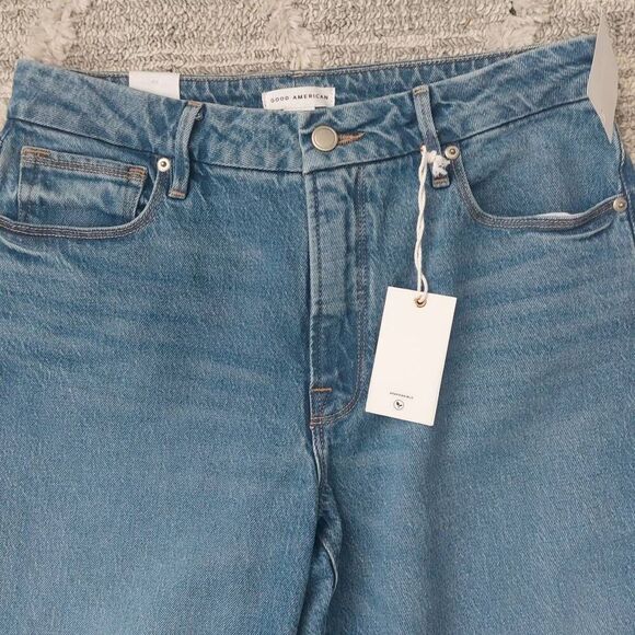 Good American Midrise Good Girlfriend Jeans - NWT size 6 /28 Inseam 25.5 - Picture 4 of 12